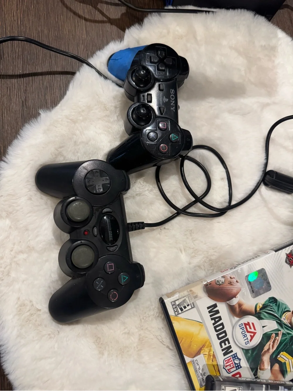 Sony PlayStation 2 Slim Black Console Bundle with Dual Controllers 2 games